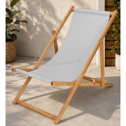 Шезлонг Springos DC0006LGR (Gray/Natural)