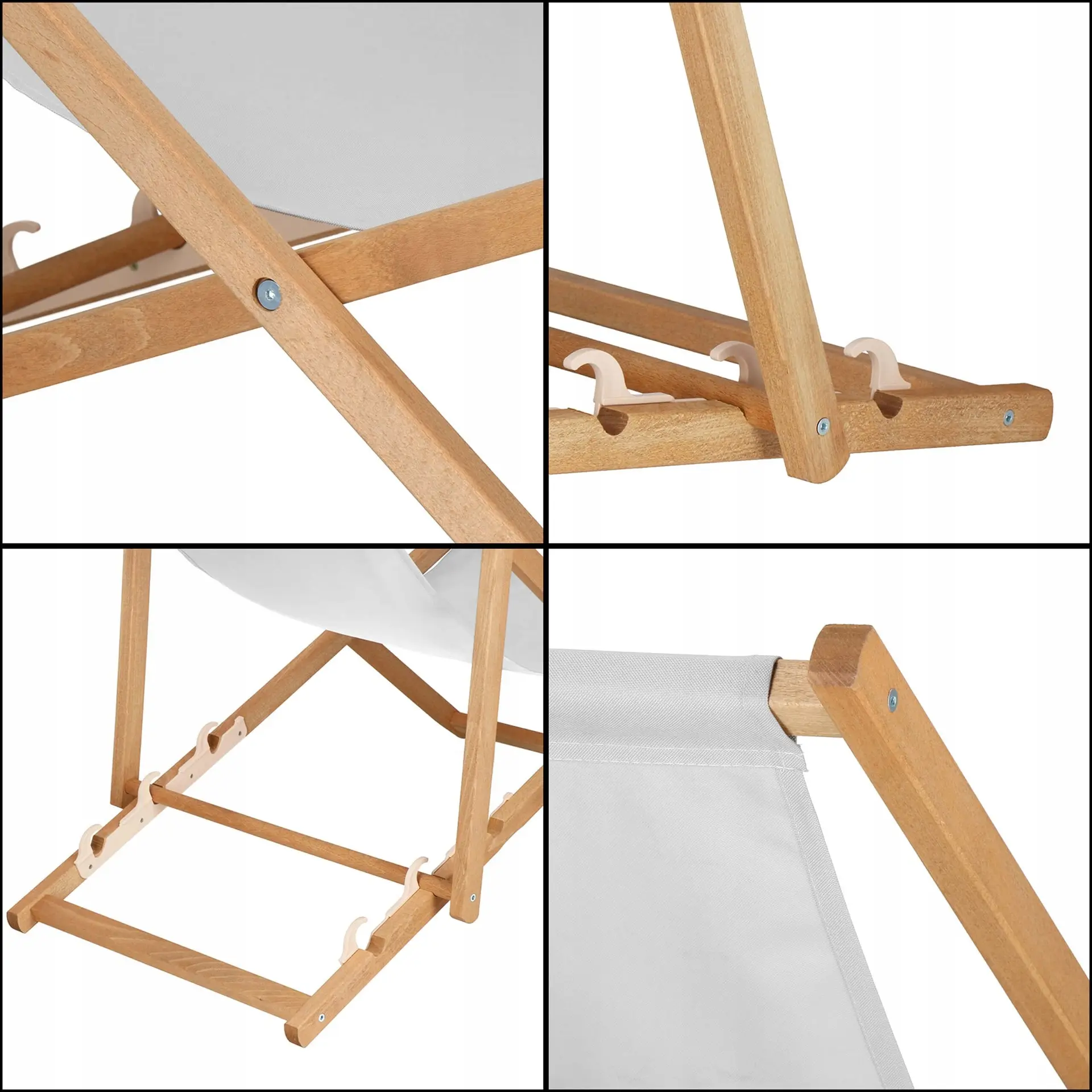 Шезлонг Springos DC0006LGR (Gray/Natural) - 6