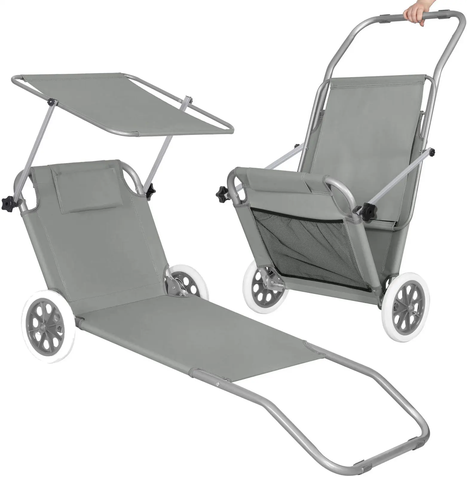 Шезлонг Springos Mobi GC0042 (Gray) - 2