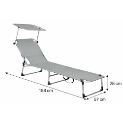 Шезлонг Springos Pool GC0038 (Gray) Thumb