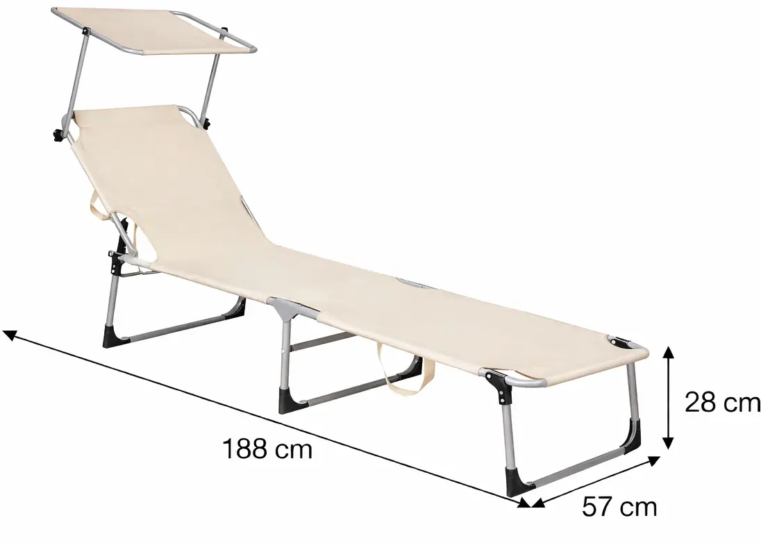 Sezlong Springos Pool GC0039 (Beige) - 10