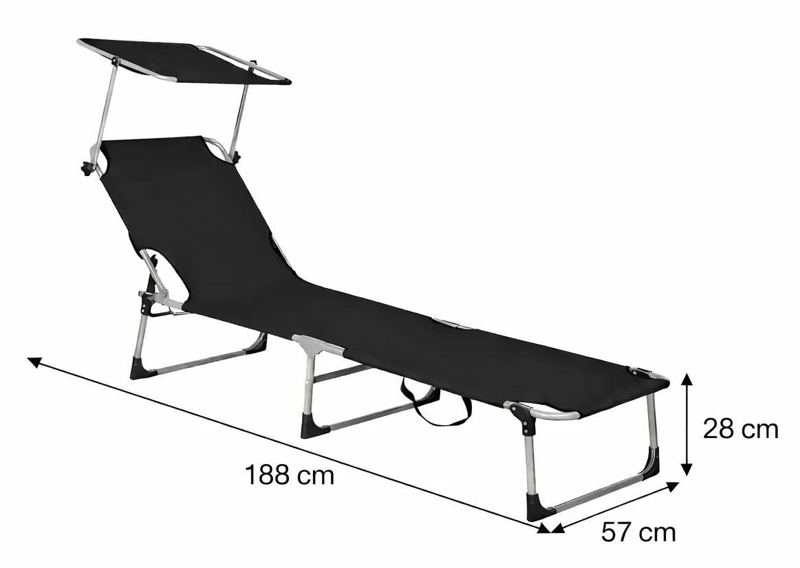 Шезлонг Springos Pool GC0056 (Black) - 9