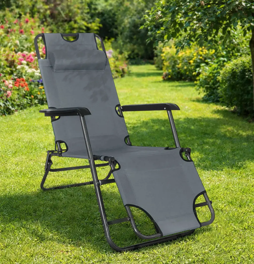 Шезлонг Springos Relax GC0013 (Dark Gray)