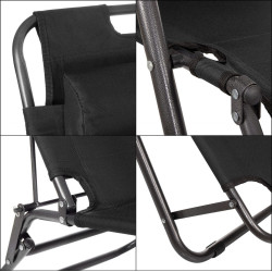 Шезлонг Springos Relax GC0060 (Black) Thumb