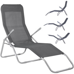 Шезлонг Springos Siesta GC0016 (Dark Gray) Thumb