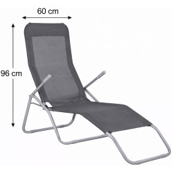 Шезлонг Springos Siesta GC0016 (Dark Gray) Thumb