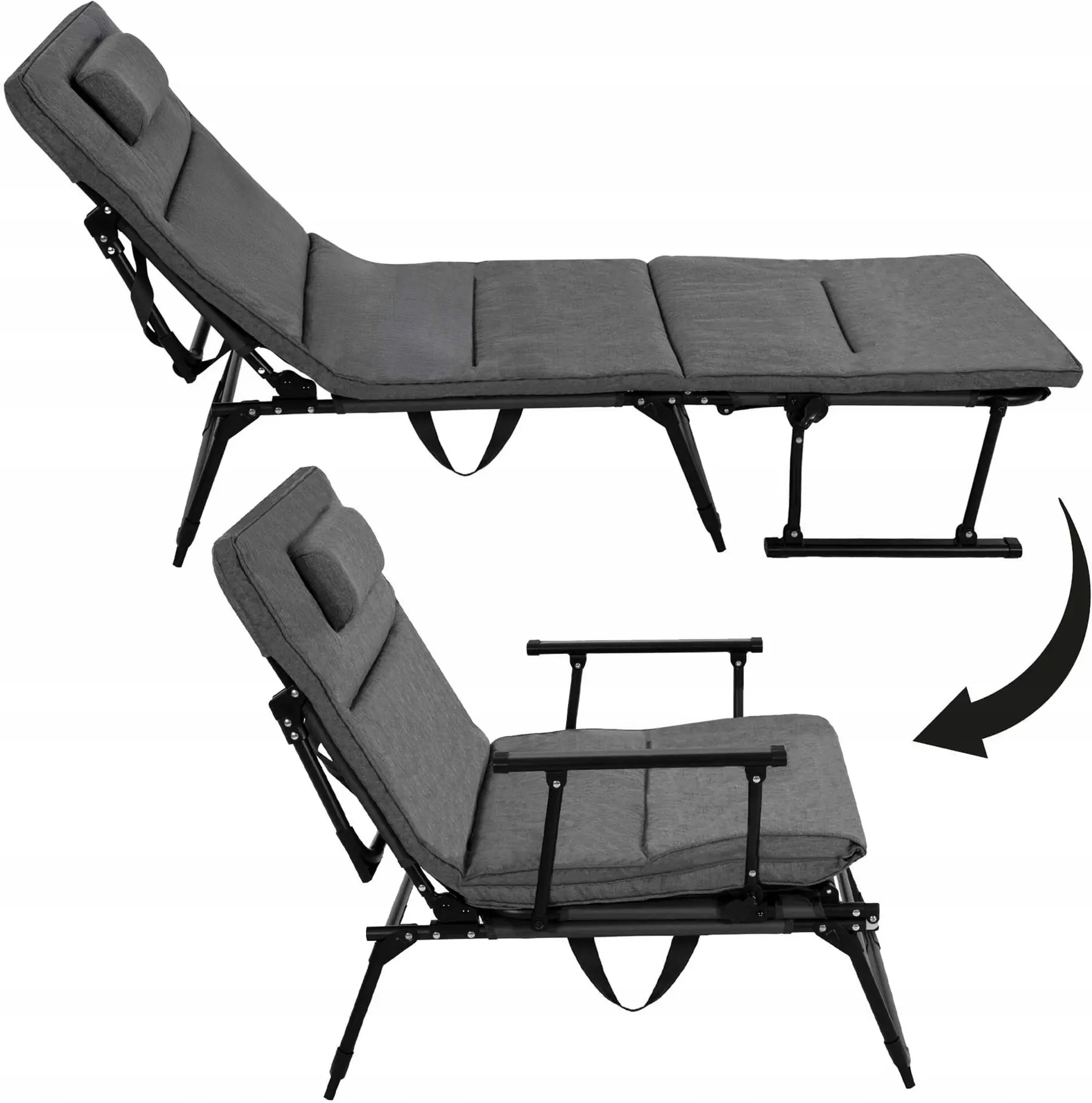 Шезлонг Springos Verano GC0067 (Gray) - 4