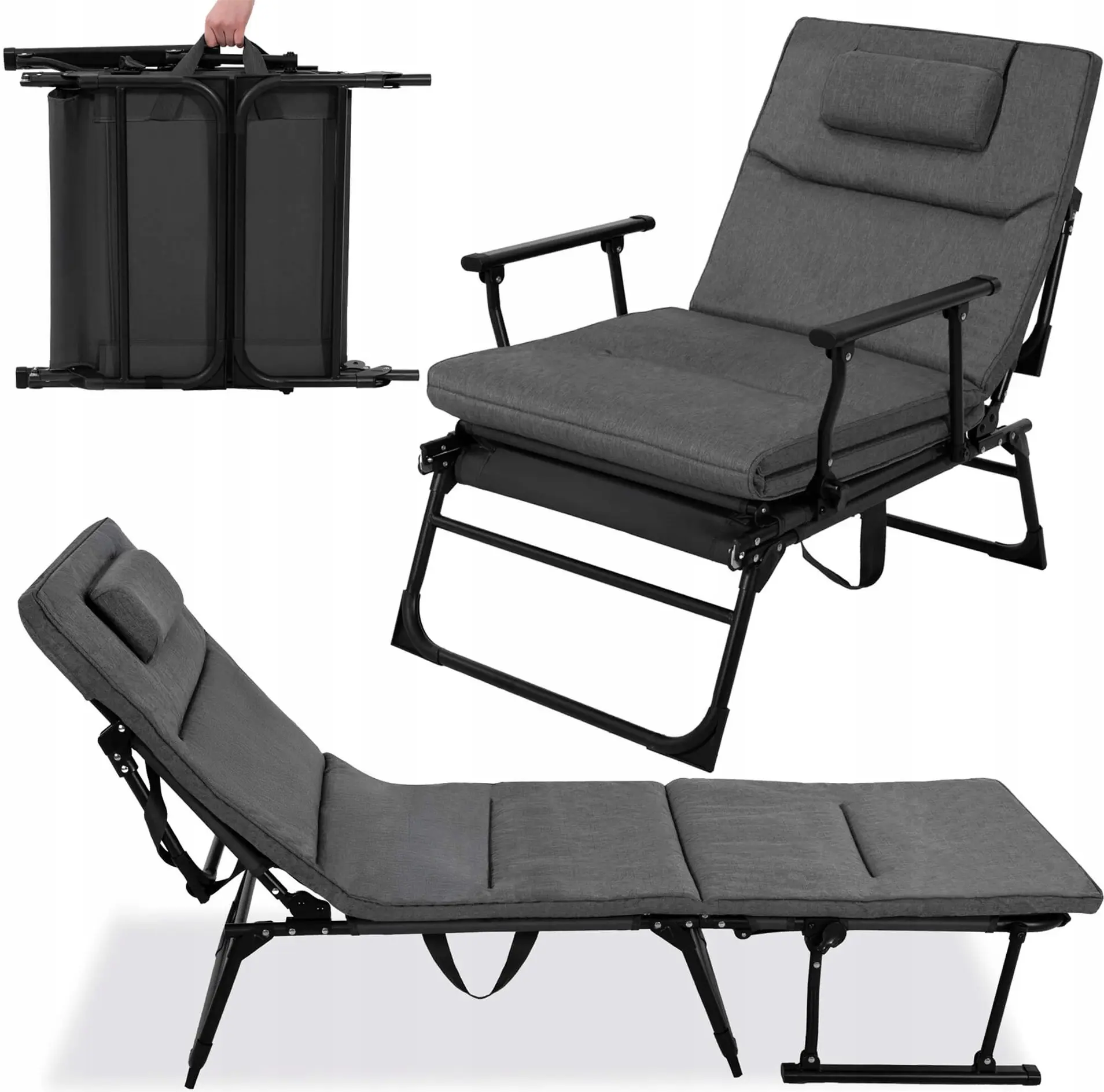 Шезлонг Springos Verano GC0067 (Gray) - 5