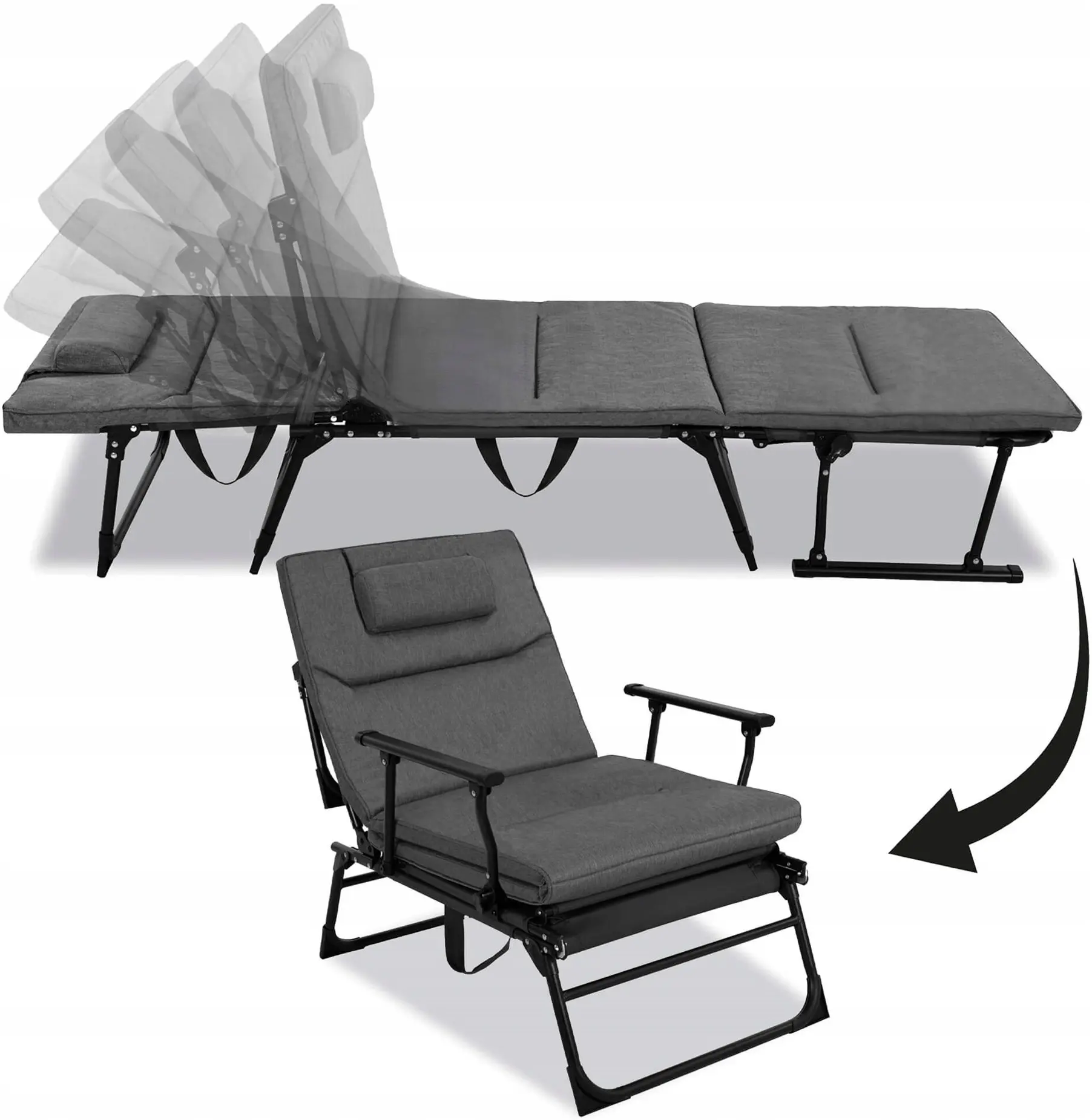 Шезлонг Springos Verano GC0067 (Gray) - 6