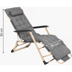 Шезлонг Springos Victo GC0066 (Gray) Thumb
