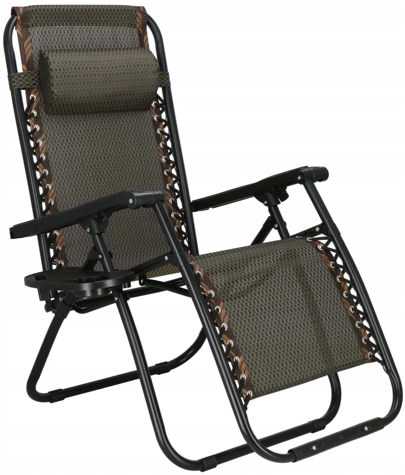 Шезлонг Springos Zero Gravity GC0001 (Dark Brown/Black) - 2