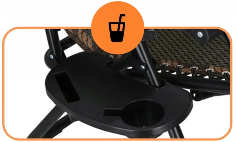 Шезлонг Springos Zero Gravity GC0001 (Dark Brown/Black) - 11