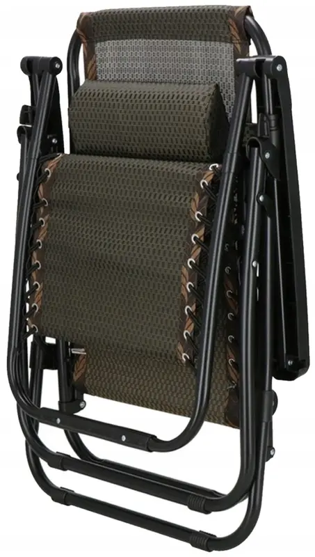 Шезлонг Springos Zero Gravity GC0001 (Dark Brown/Black) - 4
