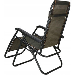 Шезлонг Springos Zero Gravity GC0001 (Dark Brown/Black) Thumb