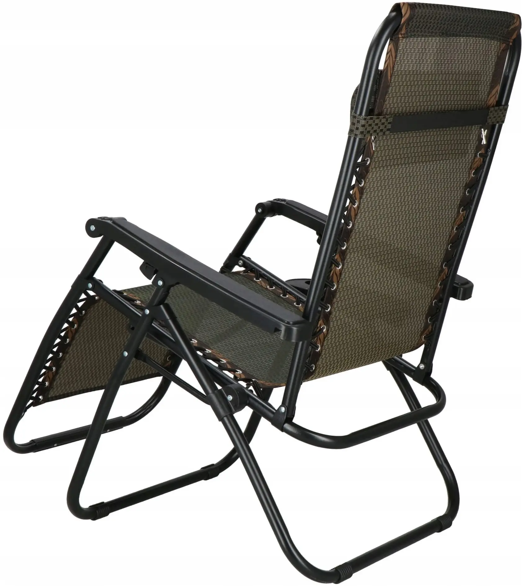 Шезлонг Springos Zero Gravity GC0001 (Dark Brown/Black) - 5