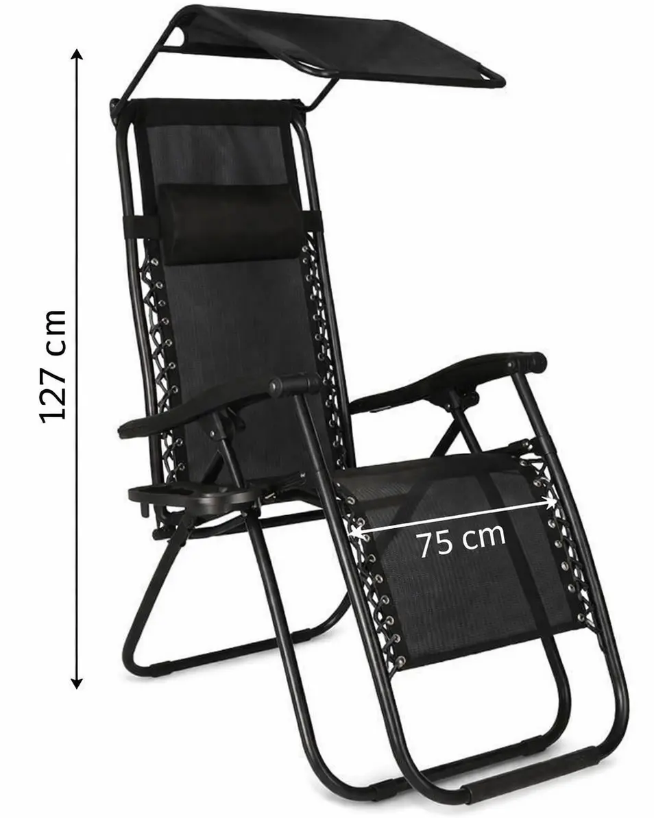 Sezlong Springos Zero Gravity GC0003 (Black) - 8