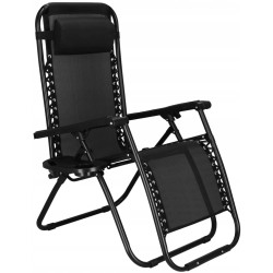 Sezlong Springos Zero Gravity GC0009 (Black) Thumb