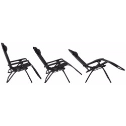 Sezlong Springos Zero Gravity GC0009 (Black) Thumb