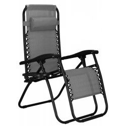 Шезлонг Springos Zero Gravity GC0010 (Grey/Black) Thumb