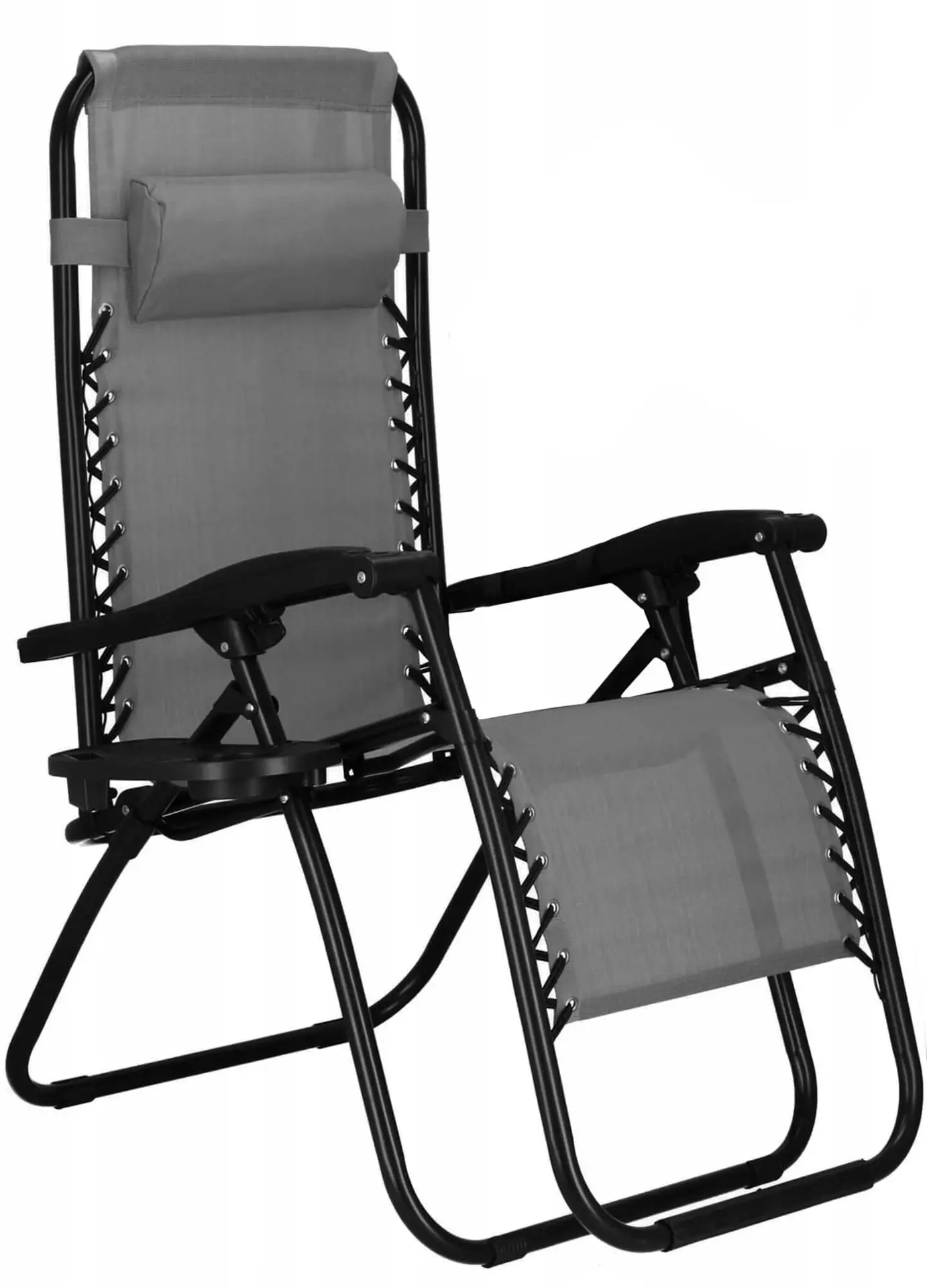 Шезлонг Springos Zero Gravity GC0010 (Grey/Black) - 2
