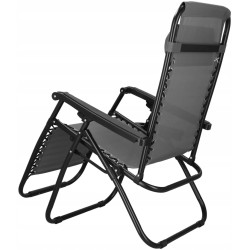 Шезлонг Springos Zero Gravity GC0010 (Grey/Black) Thumb