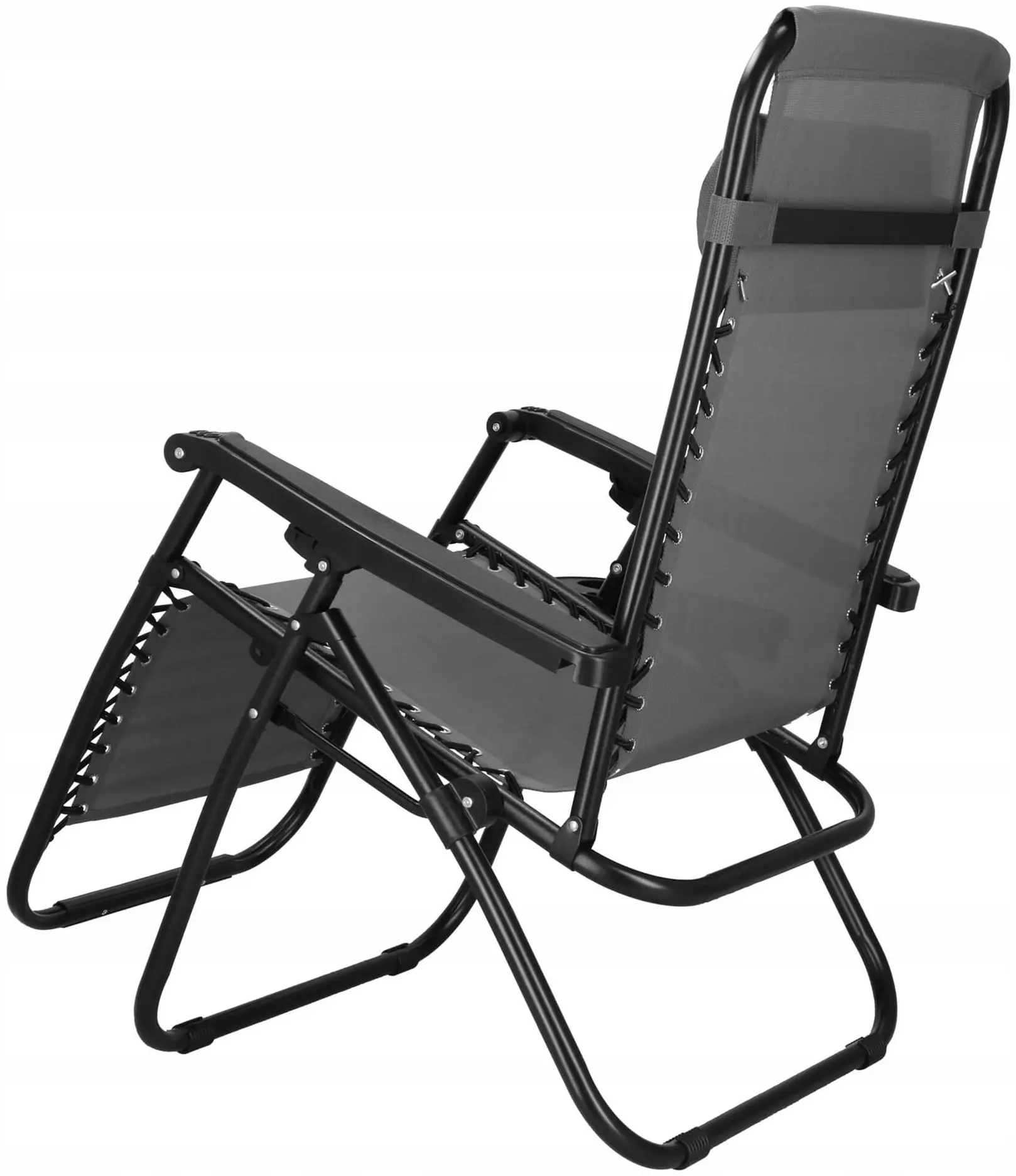 Шезлонг Springos Zero Gravity GC0010 (Grey/Black) - 3