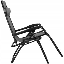 Шезлонг Springos Zero Gravity GC0010 (Grey/Black) Thumb