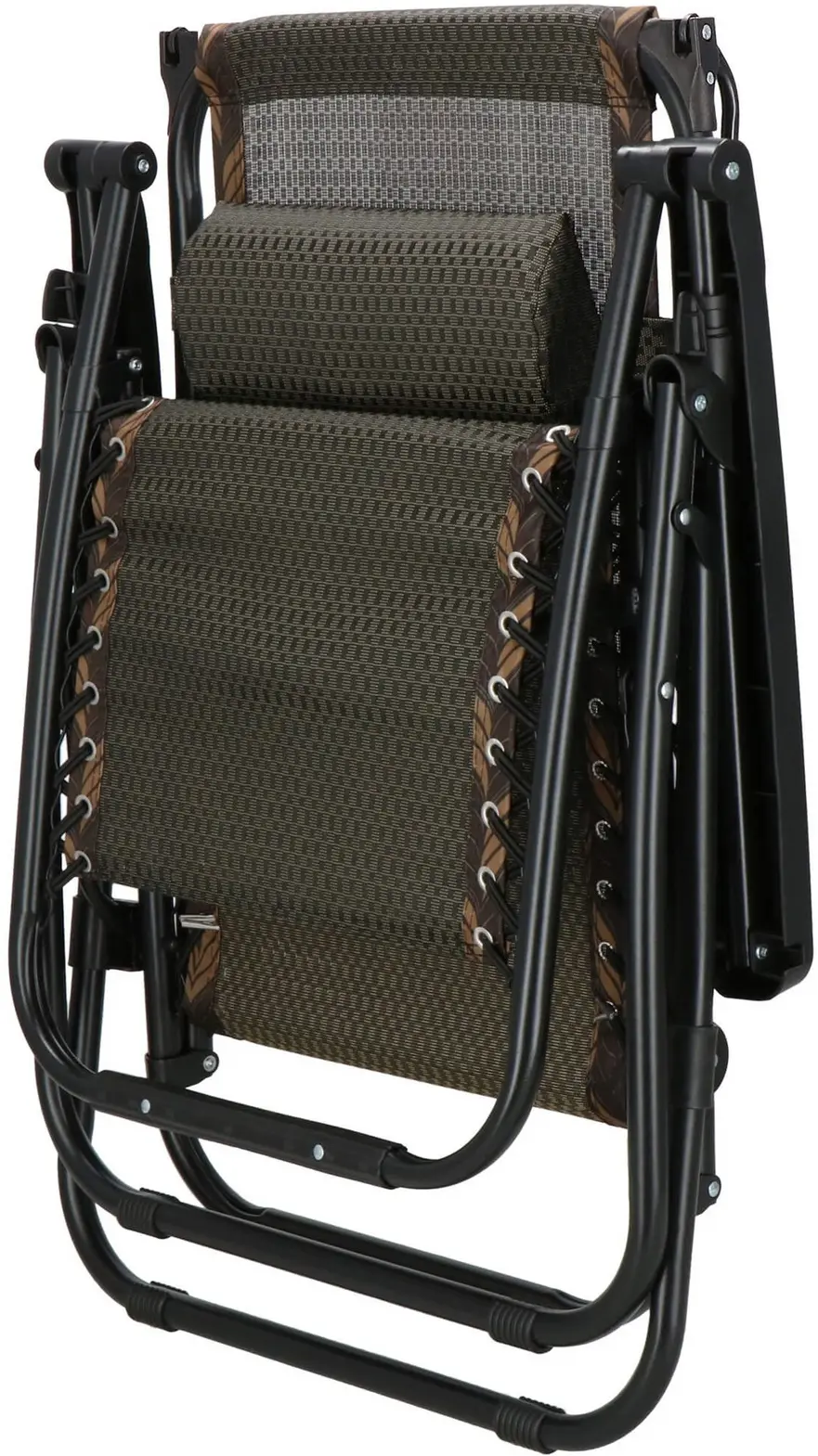 Шезлонг Springos Zero Gravity GC0029 (Black/Brown) - 5