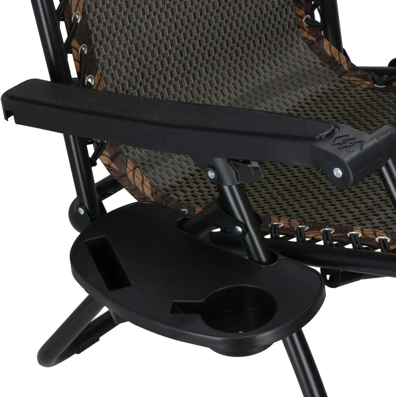 Шезлонг Springos Zero Gravity GC0029 (Black/Brown) - 7