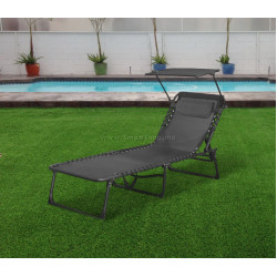 Шезлонг Strend Pro Conopeum (Grey-Black)