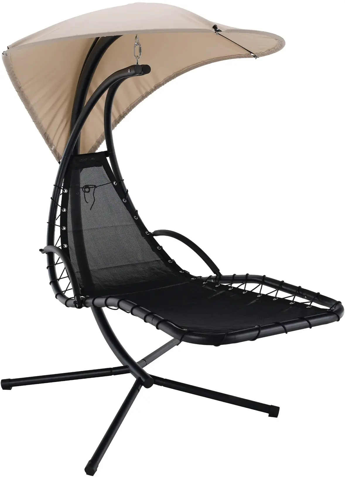 Шезлонг подвесной Tempo Kondela Spavin 2 New (Beige/Black) - 2