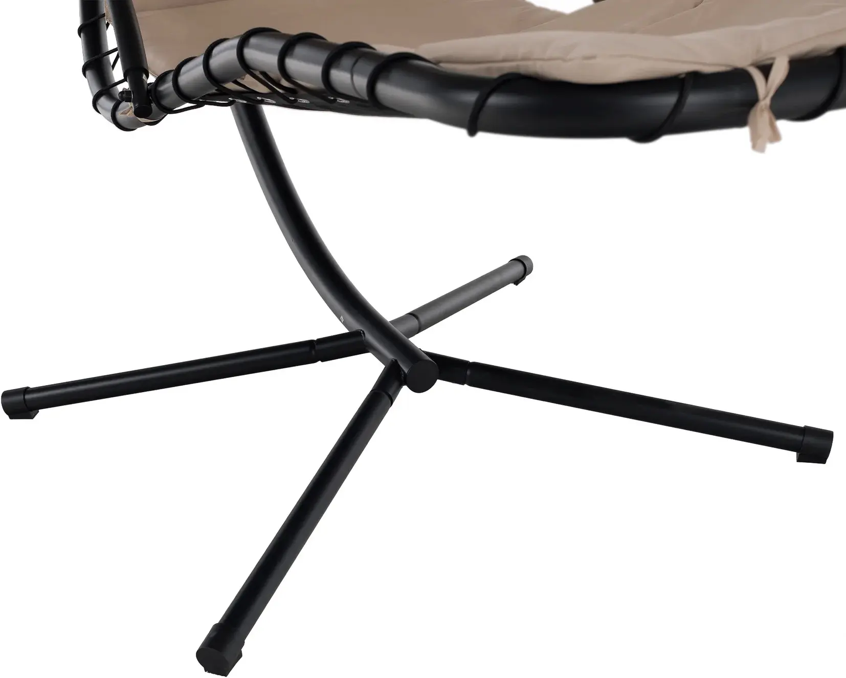 Шезлонг подвесной Tempo Kondela Spavin 2 New (Beige/Black) - 4