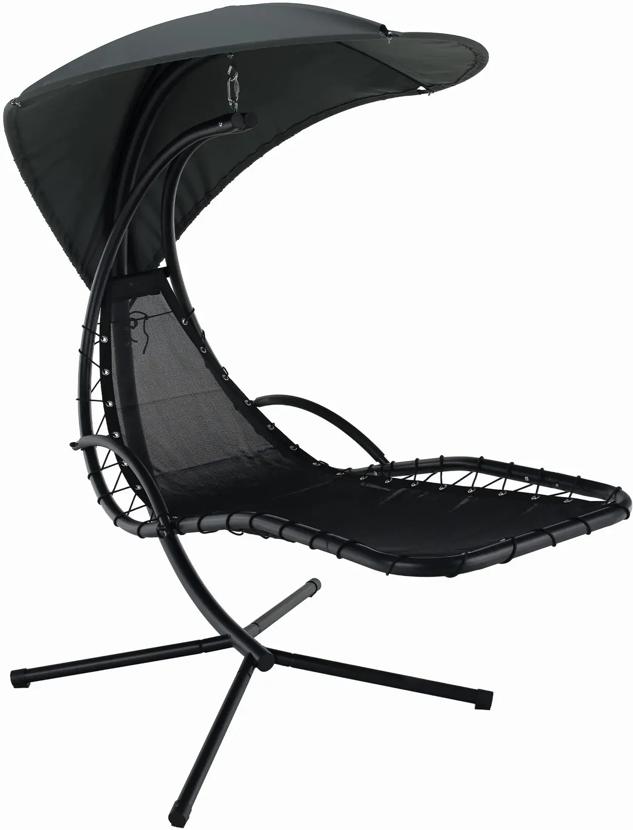 Шезлонг подвесной Tempo Kondela Spavin 2 New (Gray/Black) - 2