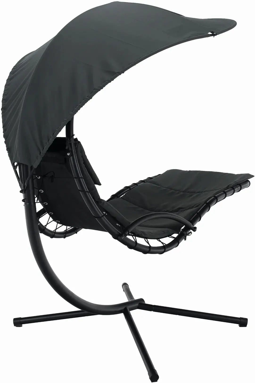 Шезлонг подвесной Tempo Kondela Spavin 2 New (Gray/Black) - 3