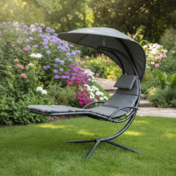 Шезлонг подвесной Tempo Kondela Spavin 2 New (Gray/Black)