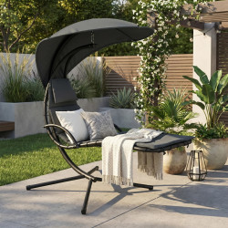 Шезлонг подвесной Tempo Kondela Spavin 2 New (Gray/Black) Thumb
