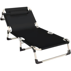 Sezlong Tempo Kondela Bovry (Black/Beige) Thumb