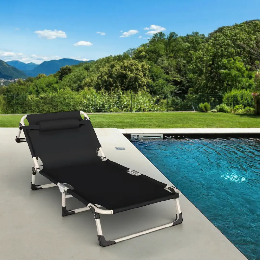 Sezlong Tempo Kondela Bovry (Black/Beige)