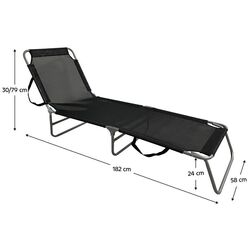 Sezlong Tempo Kondela Keleo (Black/Grey) Thumb