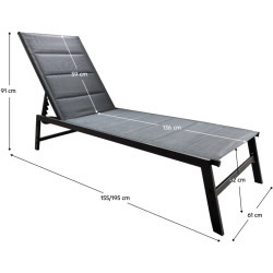 Sezlong Tempo Kondela Lopez (Black) Thumb