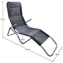 Sezlong Tempo Kondela Selno (Black/Grey) Thumb