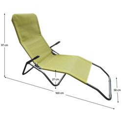 Шезлонг Tempo Kondela Selno (Green/Grey) Thumb