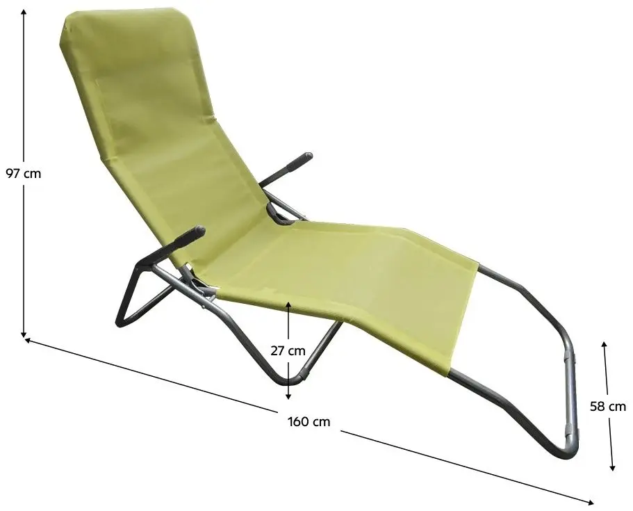 Шезлонг Tempo Kondela Selno (Green/Grey)