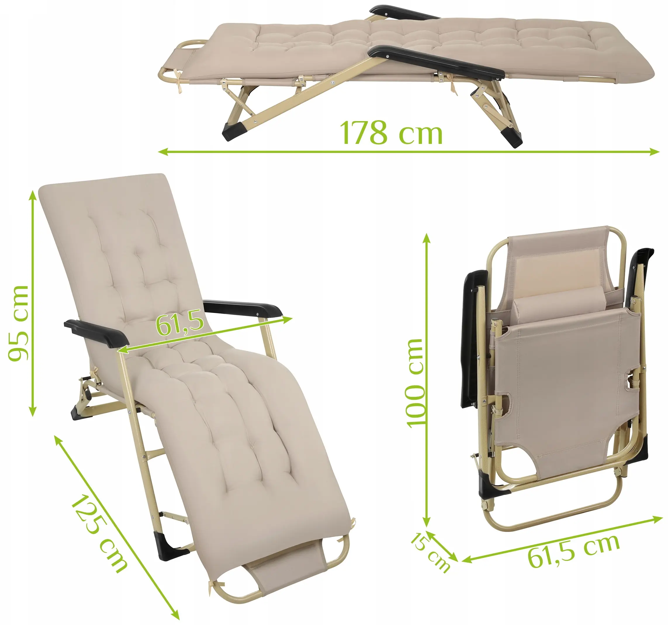 Шезлонг Trizand 27553 (Beige) - 11