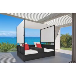 Cort-șezlong dublu VidaXL 42901 (Black/White)