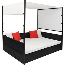 Cort-șezlong dublu VidaXL 42901 (Black/White) Thumb