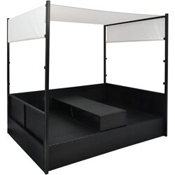 Cort-șezlong dublu VidaXL 42901 (Black/White) Thumb