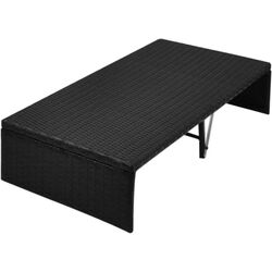 Cort-șezlong dublu VidaXL 42901 (Black/White) Thumb