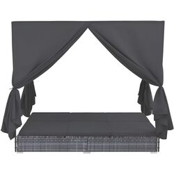 Шезлонг с балдахином VidaXL 45647 (Grey) Thumb