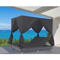 Șezlong cu baldachin VidaXL 45647 (Grey)